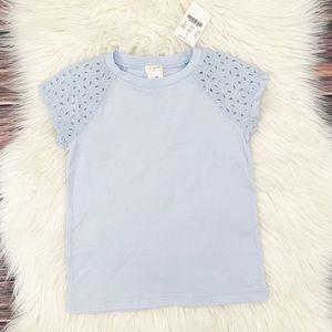 NWT Crewcuts Eyelet Sleeve Shirt